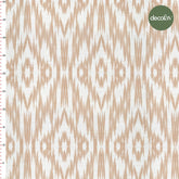 Ikat White Ground Patterned Digital Printed Fabric